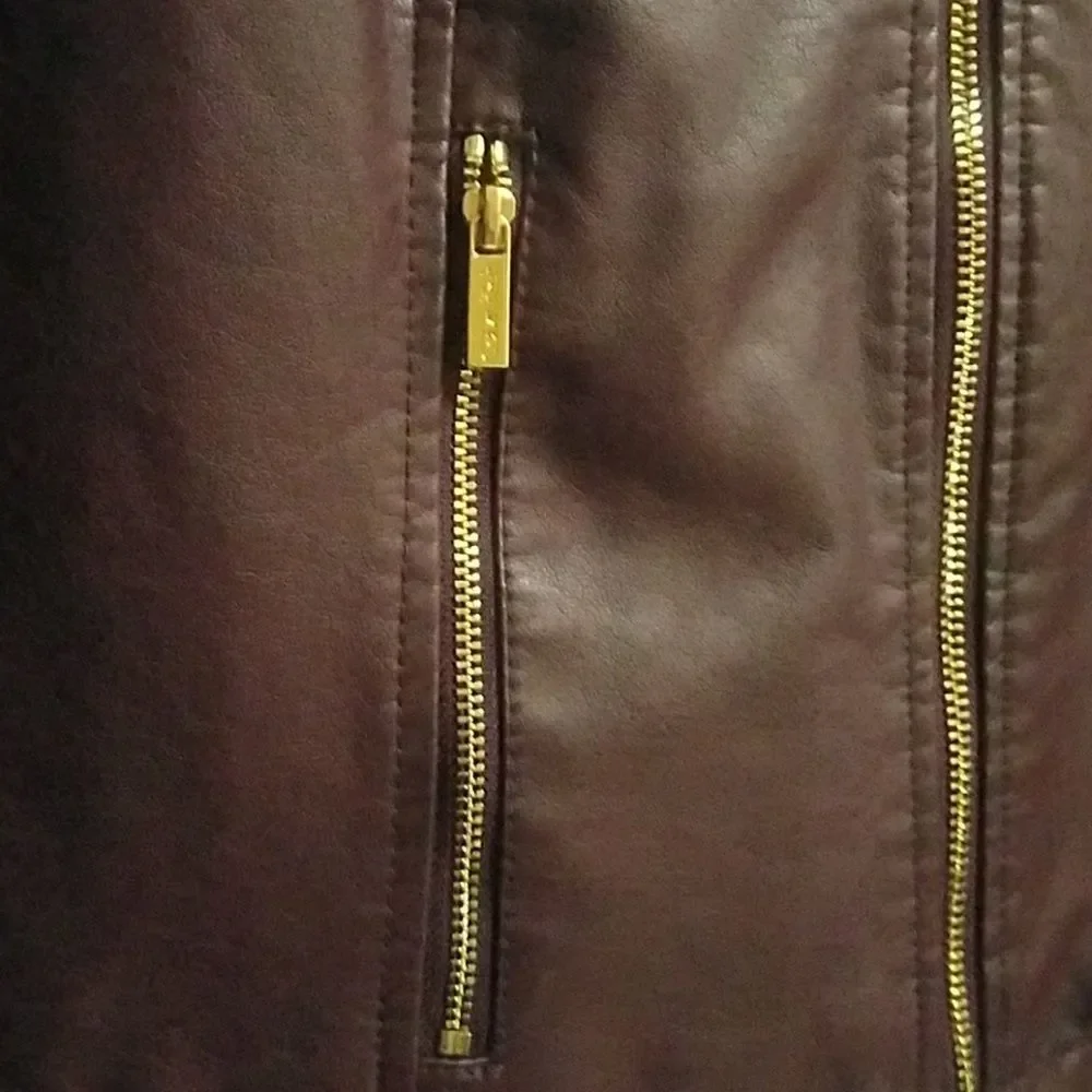 🎉HP🎉 Calvin Klein Faux Leather Moto - Picture 7 of 7